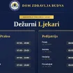 Još danas dežurstva u Domu zdravlja Budva