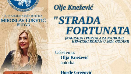 Večeras promocija romana Strada fortunata autorke Olje Knežević