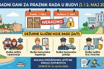 Odluka predsjednika opštine, neradni petak i subota povodom prvomajskih praznika