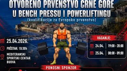  Otvoreno prvenstvo Crne Gore u bench pressu i powerliftingu u Budvi