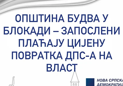 NSD Budva: Opština u blokadi, zaposleni plaćaju cijenu povratka DPS-a na vlast