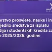 Isplata studentskih kredita za maj