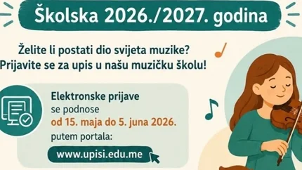 Počinje upis u muzičku školu za školsku 2026/2027. godinu