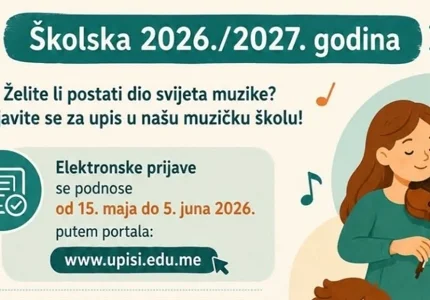 Počinje upis u muzičku školu za školsku 2026/2027. godinu