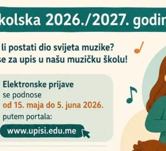 Počinje upis u muzičku školu za školsku 2026/2027. godinu