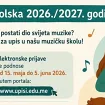 Počinje upis u muzičku školu za školsku 2026/2027. godinu