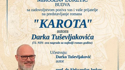 Predstavljanje romana „Karota“ autora Darka Tuševljakovića