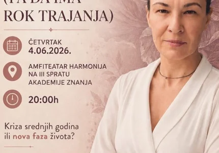 „Žena nije jogurt (pa da ima rok trajanja)“: Interaktivna tribina Ive Pavlović večeras u Akademiji znanja