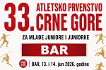 Danas počinje ekipno atletsko prvenstvo u Baru