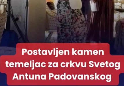 Lazić: Postavljen kamen temeljac na istorijskoj crkvi na plaži Mogren II
