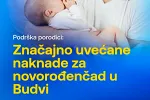 Opština Budva povećala naknade za novorođenu djecu: Do 4.000 eura pomoći porodicama