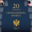 COK predstavio specijalni dodatak povodom 20 godina crnogorskog sporta