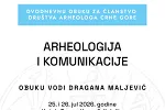 O arheologiji i komunikacijama 25. i 26. jula u Kolašinu