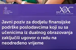 Javni poziv za dodjelu finansijske podrške poslodavcima koji zaposle najmanje tri učenika dualnog obrazovanja