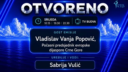 Vladislav Vanja Popović gost emisije „Otvoreno“ na TV Budva