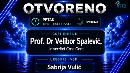 Nova epizoda emisije „Otvoreno” na TV Budva: Gost prof. dr Velibor Spalević