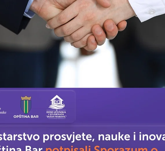 Potpisan Sporazum za uređenje restoranske sale Doma učenika i studenata u Baru
