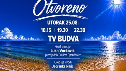 Luka Vučković, predsjednik Društva Open Water, gost emisije ‘Otvoreno’ 