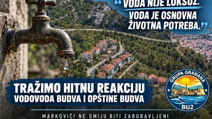 Grupa građana BU2: Markovići tri dana bez vode, zahtijevamo hitnu reakciju nadležnih