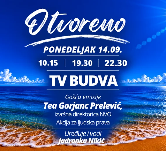 Tea Gorjanac Prelević gošća emisije „Otvoreno“