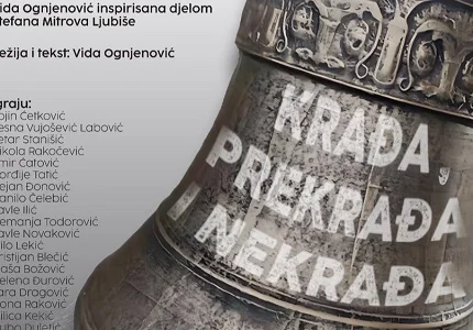 Predstava „Krađa, prekrađa i nekrađa“ Vide Ognjenović premijerno na Velikoj sceni Gradskog pozorišta Podgorica