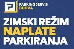 Od danas u Budvi stupa na snagu zimski režim naplate parkiranja