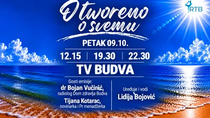  Gosti emisije „Otvoreno o svemu“: dr Bojan Vučinić i Tijana Kotarac