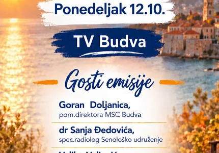 Sutra u emisiji „Jutrom iz Budve“
