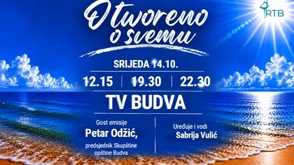 Petar Odžić gost emisije „Otvoreno o svemu“ na TV Budva