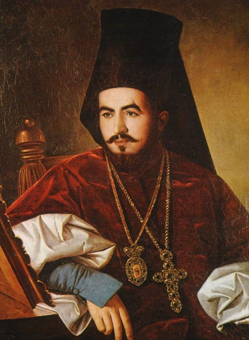 Vladika Petar II Petrović Njegoš 1837. godine, ulje na platnu 119h89 cm, Jozef Tomnic, Njegošev muzej - Biljarda