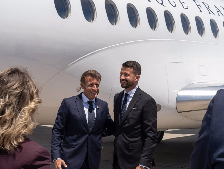 Makron i Milatović (Foto: RTCG)