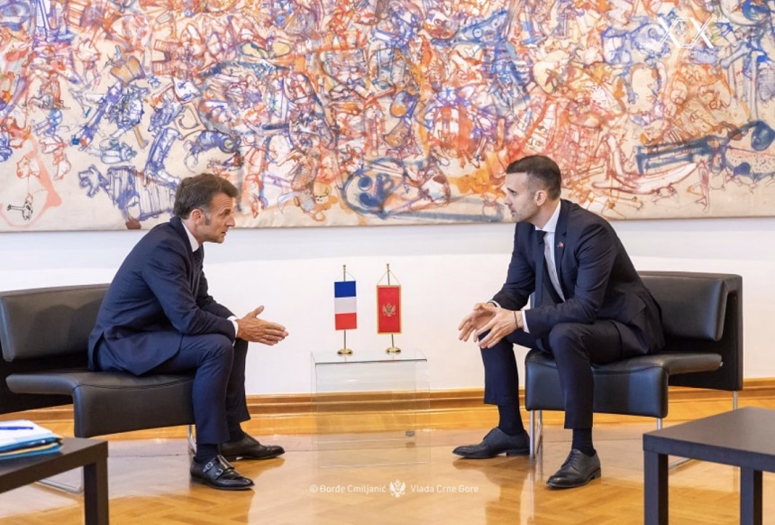 Makron i Spajić (Foto: Vlada Crne Gore)