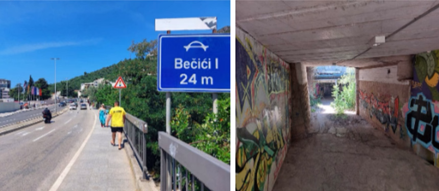 Slika: Podzemni prolaz Bečići 