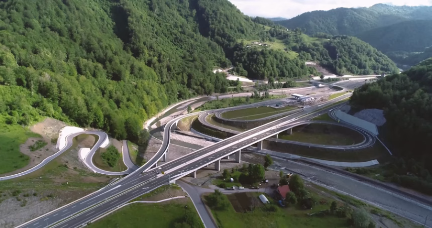 Kraj sadašnje dionice auto-puta kod Kolašina (Foto: YouTube/Monteput DOO, screenshot)