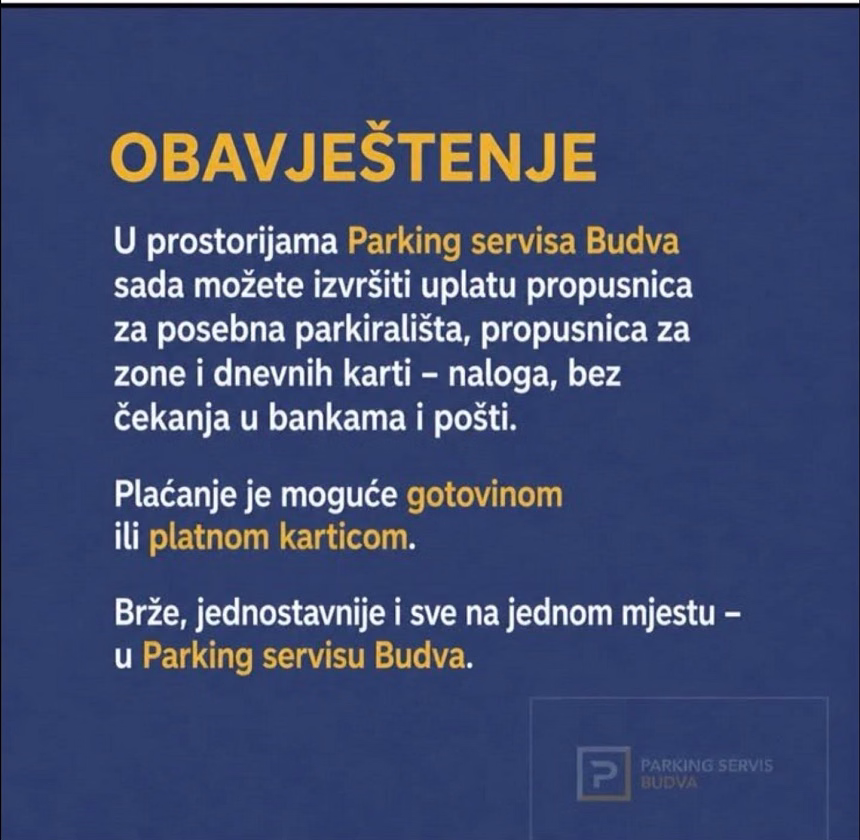 Foto: Screenshot/Parking servis Budva
