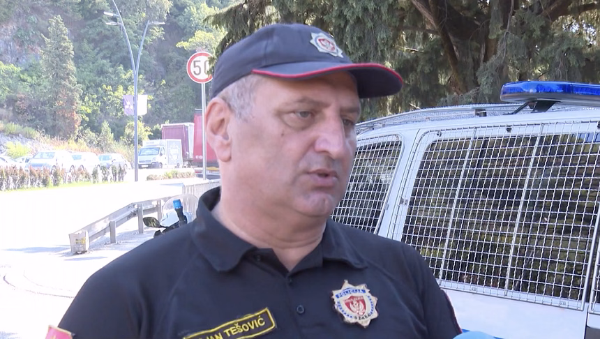 Foto: Screenshot/Polis/Bojan Tešović-komandir za saobraćaj OB Budva