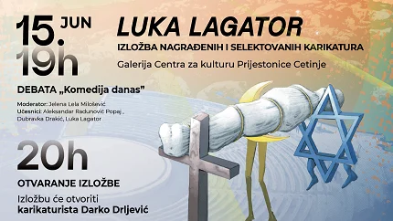 Četvrto veče „Fun Festa” na Cetinju: Debata o granicama komedije i izložba karikatura Luke Lagatora