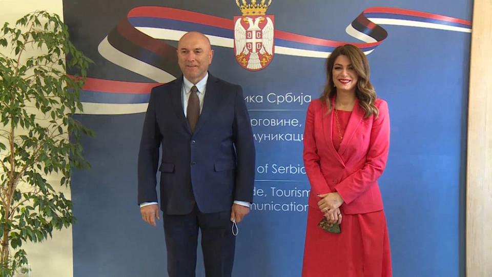 (VIDEO) Carević posjetio Ministarstvo trgovine, turizma i telekomunikacija Srbije | Radio Televizija Budva