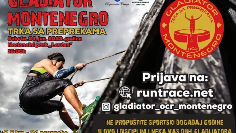 Trka sa preprekama Gladiator OCR Montenegro 24. juna | Radio Televizija Budva