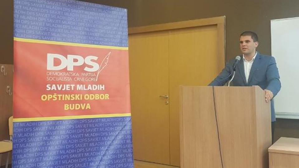 Milija Sekulović predsjednik Savjeta mladih DPS-a Budva | Radio Televizija Budva