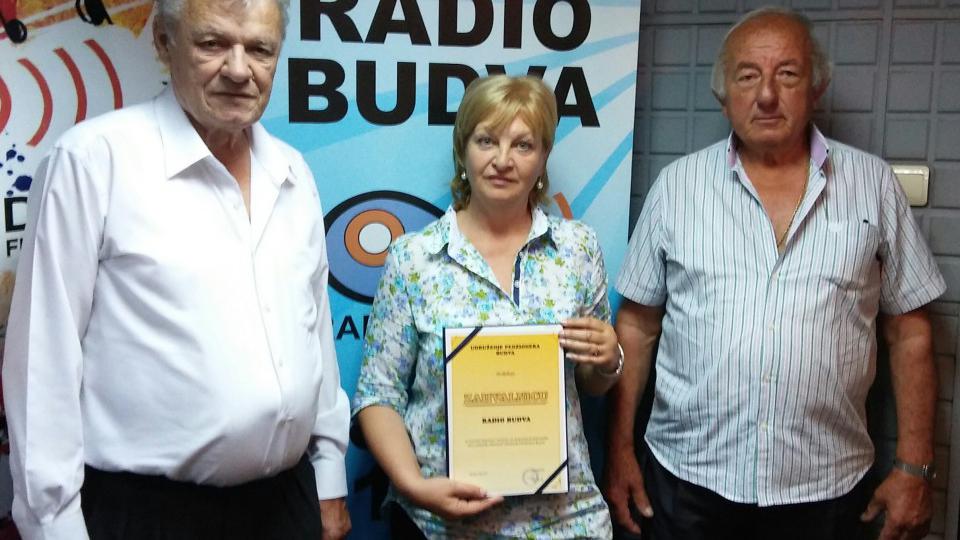 Zahvalnica penzionera za izuzetan doprinos i saradnju | Radio Televizija Budva