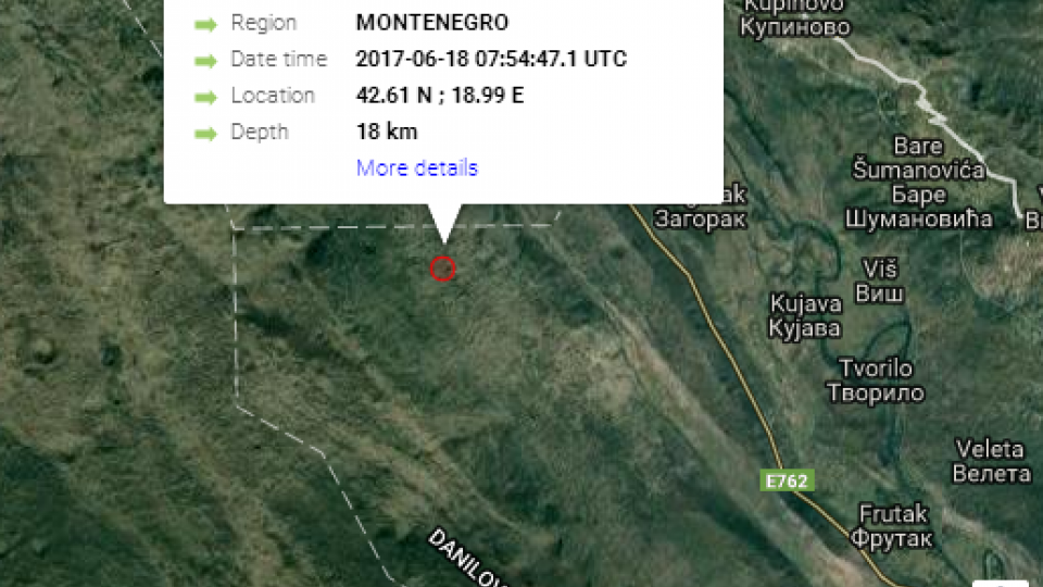Zemljotres u okolini Danilovgrada, osjetio se i na Primorju | Radio Televizija Budva
