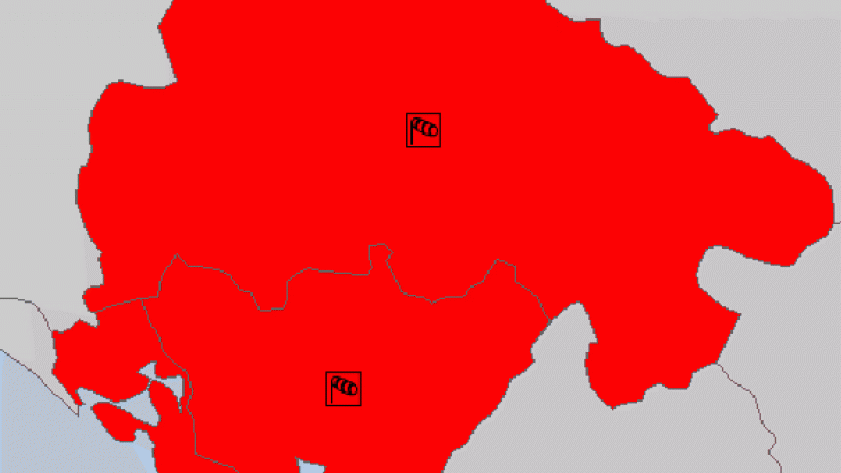 Crveni meteo alarm na cijeloj teritoriji Crne Gore | Radio Televizija Budva