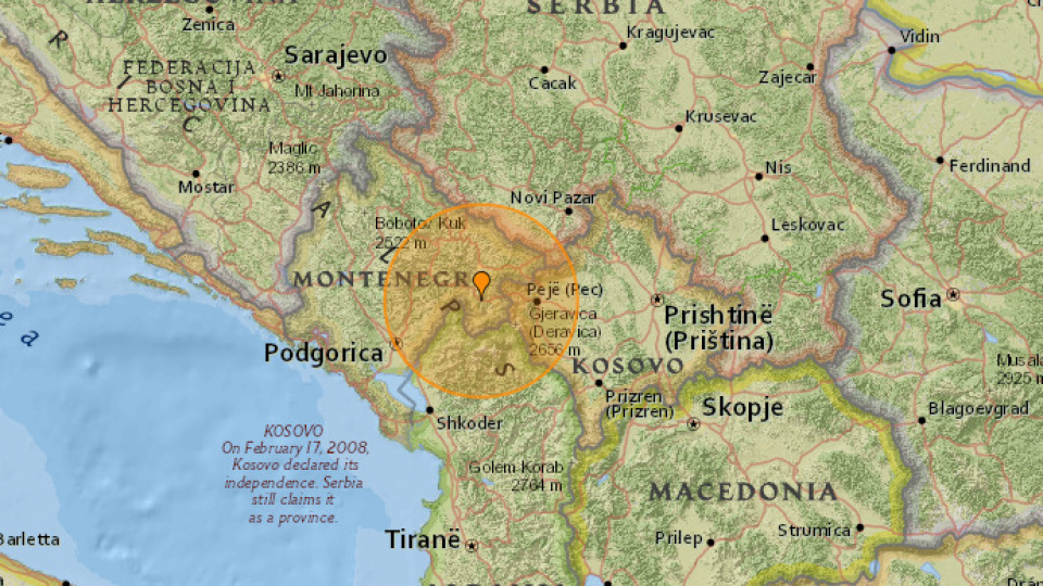 Jak zemljotres se osjetio na sjeveru Crne Gore | Radio Televizija Budva
