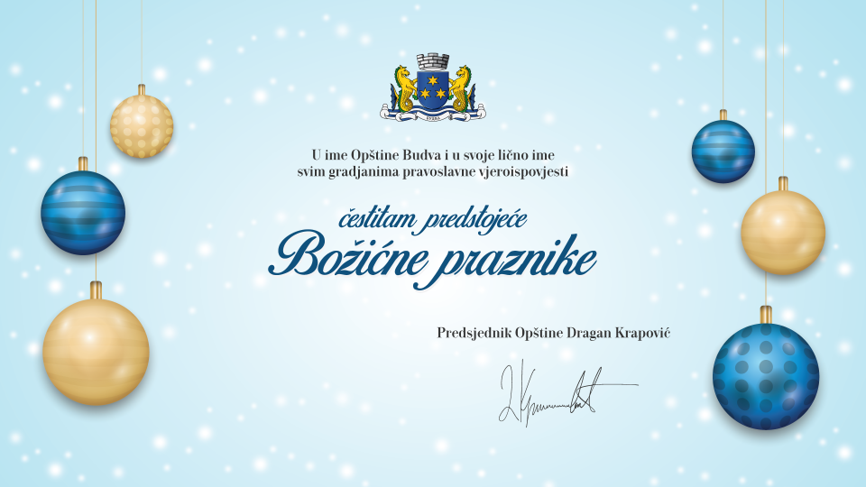 Božićna čestitka predsjednika Opštine Budva | Radio Televizija Budva