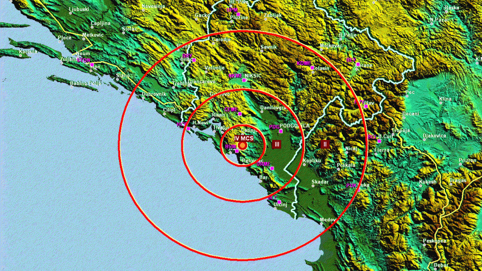 Ponovo zemljotres kod Očinića | Radio Televizija Budva