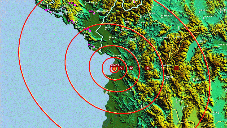 Manji zemljotres sa epicentrom u Albaniji | Radio Televizija Budva