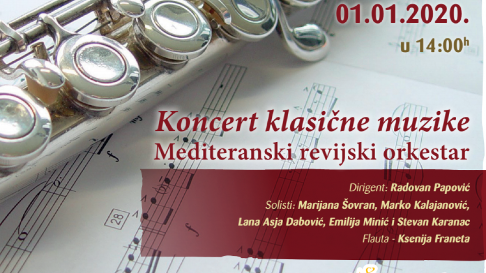 Sjutra svečani koncert klasične muzike u izvedbi Mediteranskog revijskog orkestra | Radio Televizija Budva