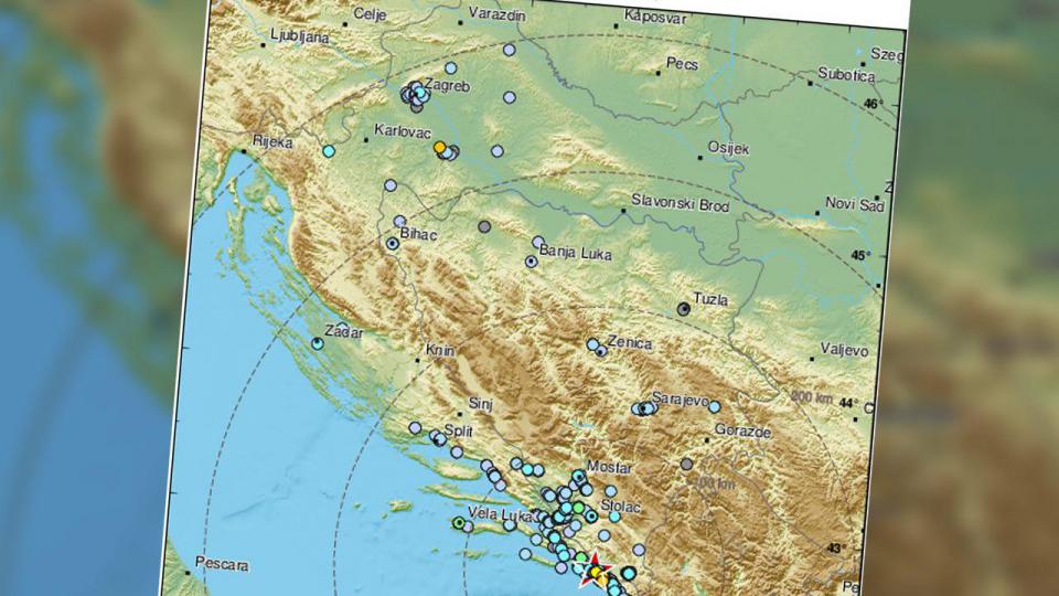 Zemljotres kod Dubrovnika magnitude 4,3 po Rihteru | Radio Televizija Budva