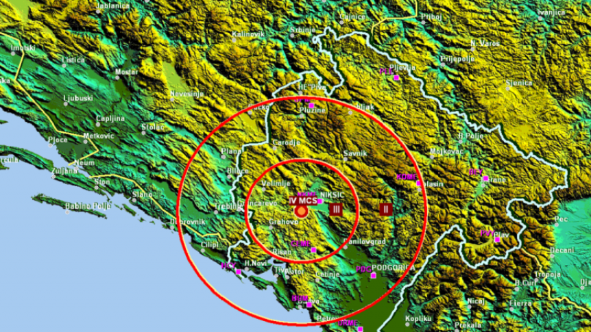 Zemljotres jačine 3.0 po Rihteru pogodio CG | Radio Televizija Budva